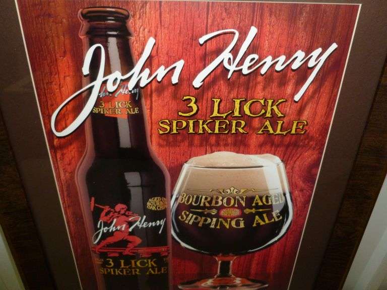 Cold Spring Brewing Co. - John Henry Framed & Matted Beer Sign - 18.5" x 24.5"