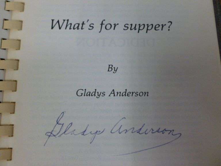 (2) Collector Cookbooks - 1982 Autographed Gladys Anderson / 1976 American Dairy Asso.