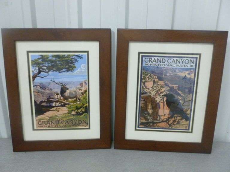 (2) Grand Canyon National Park Framed & Matted Pictures