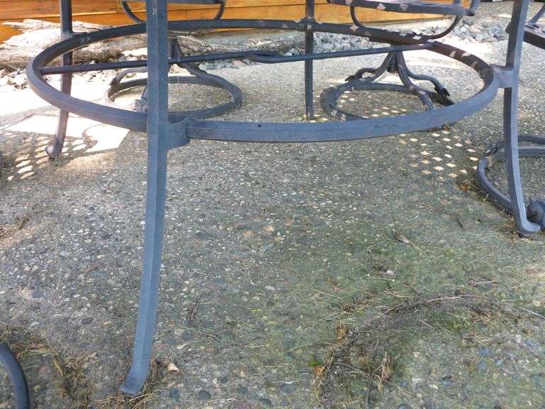 Nice (7) Piece Cast Metal Patio Set - See Description