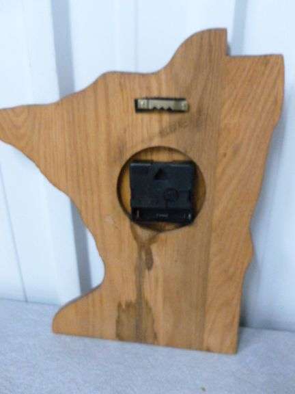 Custom Made - Minnesota Themed Oak Wall Clock - 10" x 12"