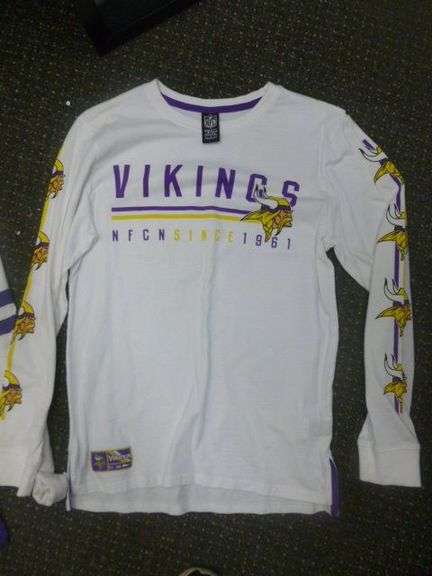 (2) Collectible Minnesota Vikings Shirts - Size Men's S & Women's Large