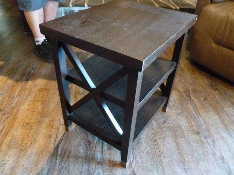 Wooden End Table - Two Tiered