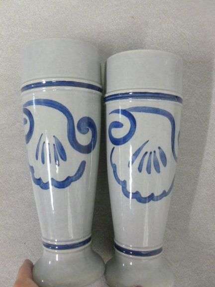 (2) Collectible Gerz Germany Beer Steins - 9.5" H
