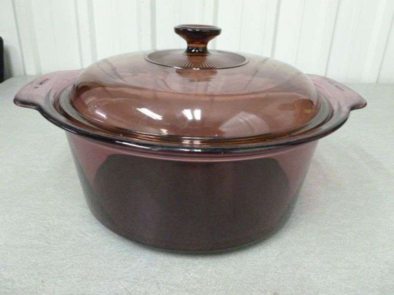 Large Visions 5 Liter Purple Glass Kettle With Lid
