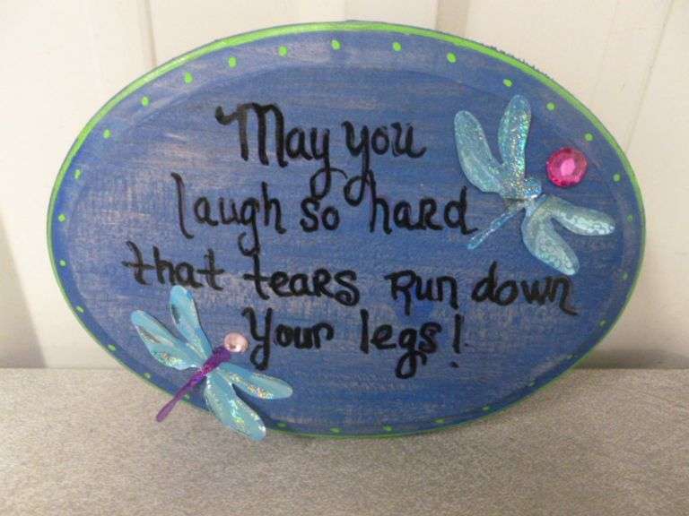 Funny Themed Wooden Sign - 5" x 7"