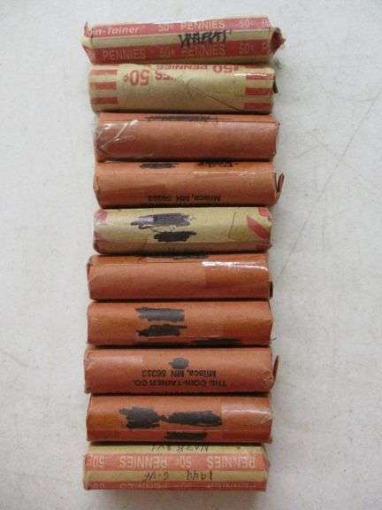 10 - Rolls of Lincoln Wheat Cents - Assorted Dates & MInts