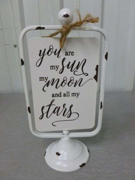 Nice Inspirational Themed Double Sided Metal Mantle Sign - 11.5" H