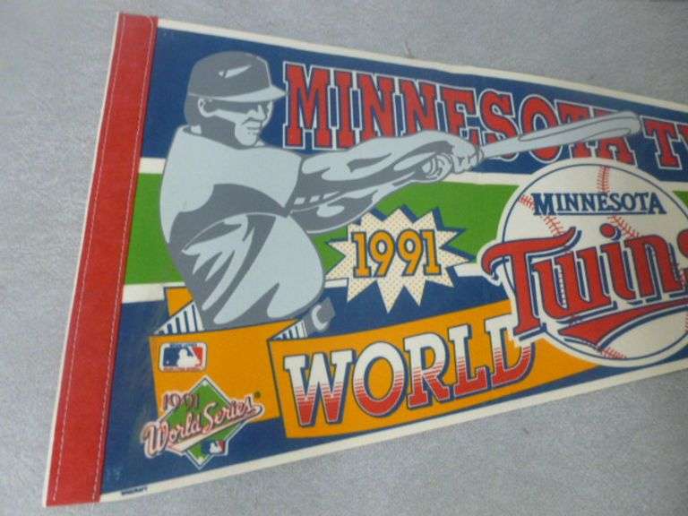 Collectible Minnesota Twins 1987 & 1991 World Series Pennants