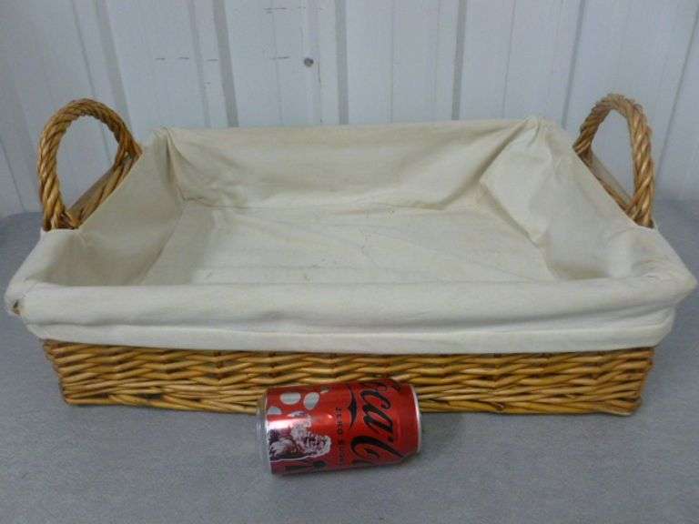 Large Double Handled Lined Basket