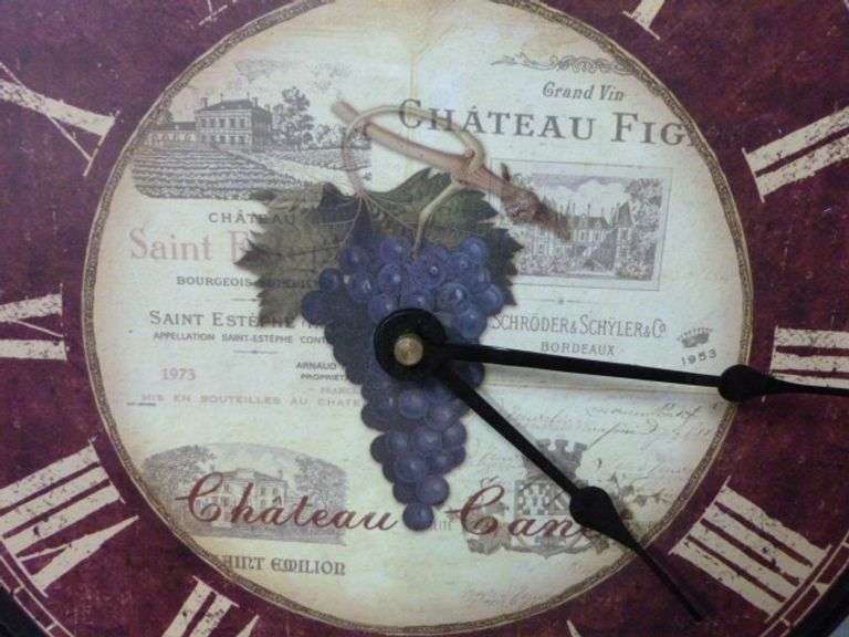 Rod Iron Framed Battery Operated Clock - 10" Across