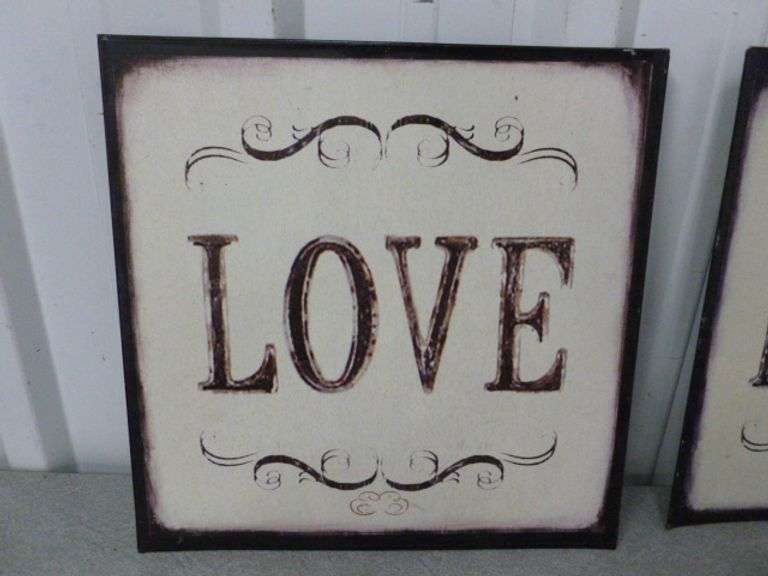 (3) Piece Heavy Gauge Metal Sign Set - 10" x 10"