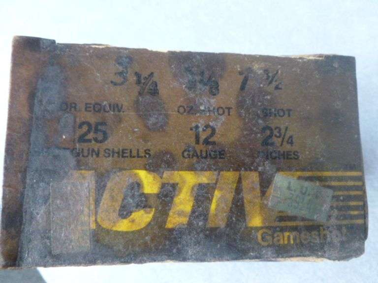 Vintage Activ Full Box Of 25 - 12 Gauge 7 1/2 Shot Shells