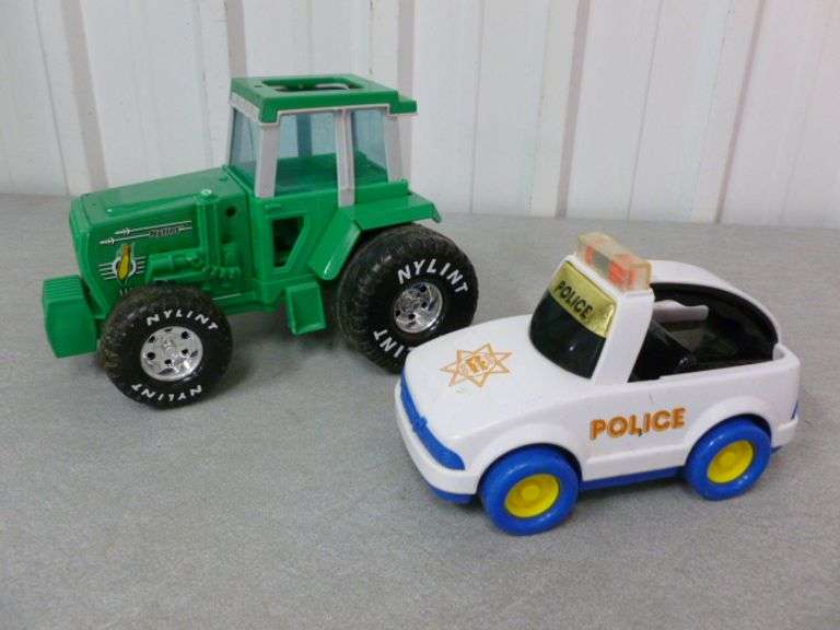 Nylint Poly Tractor / 1987 Buddy L Molded Poly Police Car