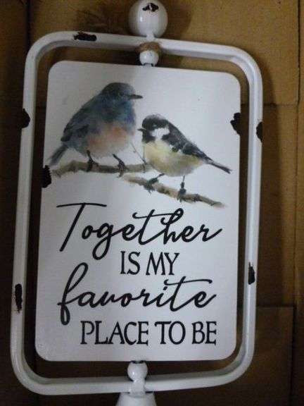 Nice Inspirational Themed Double Sided Metal Mantle Sign - 11.5" H