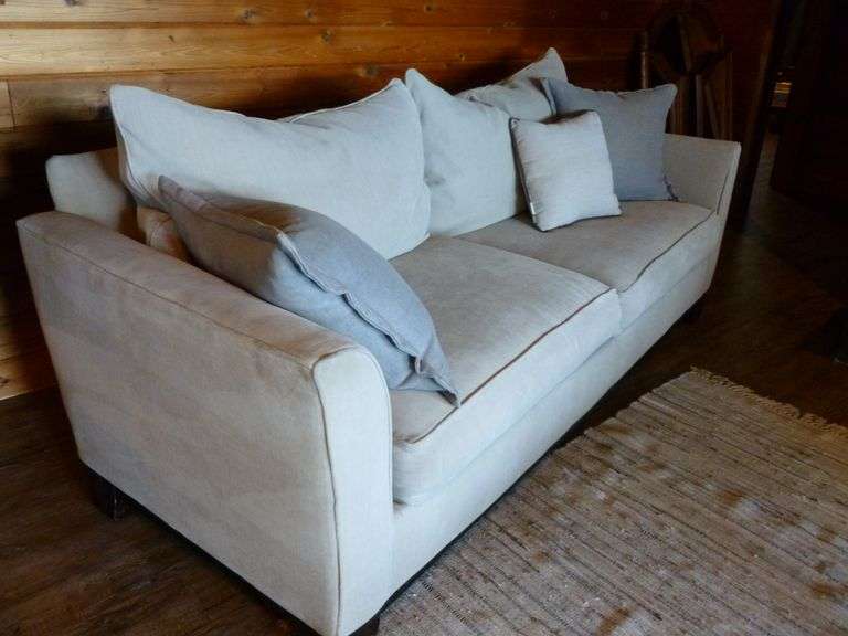 Nice Modern Sofa - Soft Almond / Beige Fabric