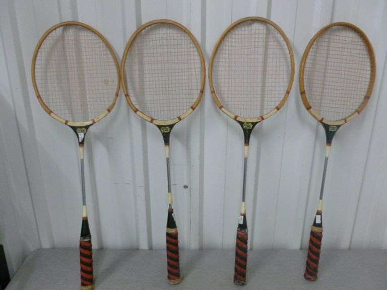 Group Of (4) Vintage TMC Badminton Rackets