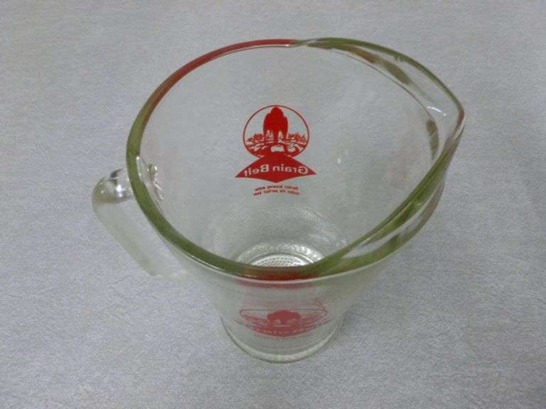 Vintage Grain Belt Glass Beer Pitcher - 9" H