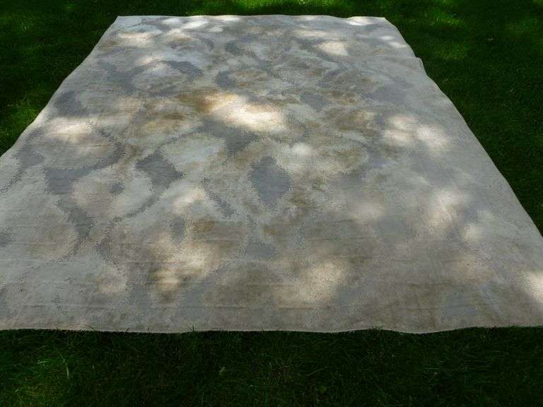 Beautiful Large Saphir Fam - Art Silk Pile Feizy Floor Rug - 90" x 126" L