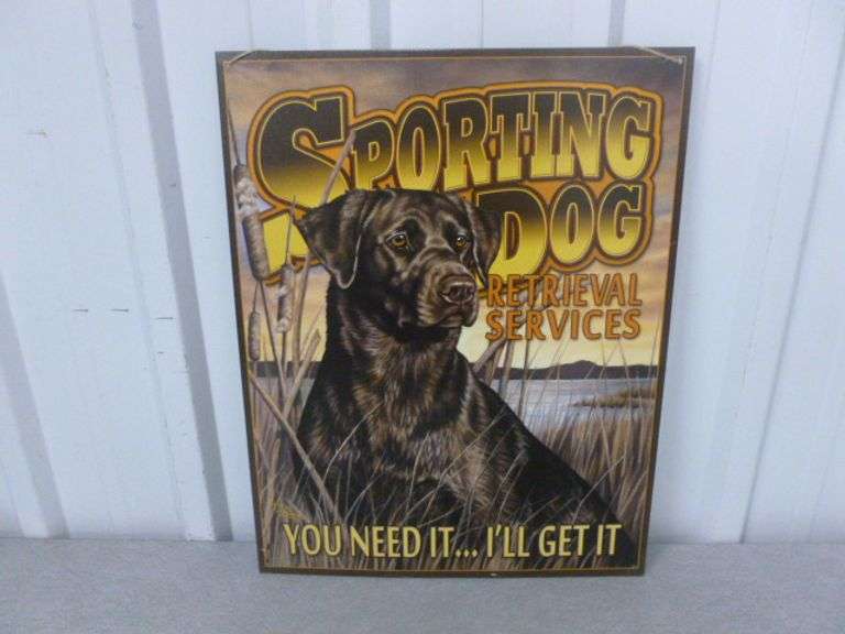 Sporting Dog Metal Sign - 12.5" x 16"