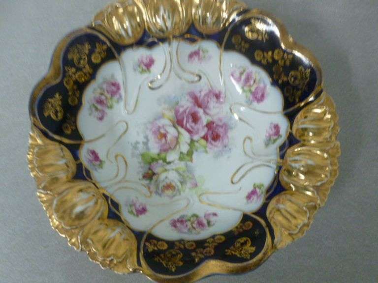 Antique IPF Germany Hand Painted Porcelain Serving Bowl