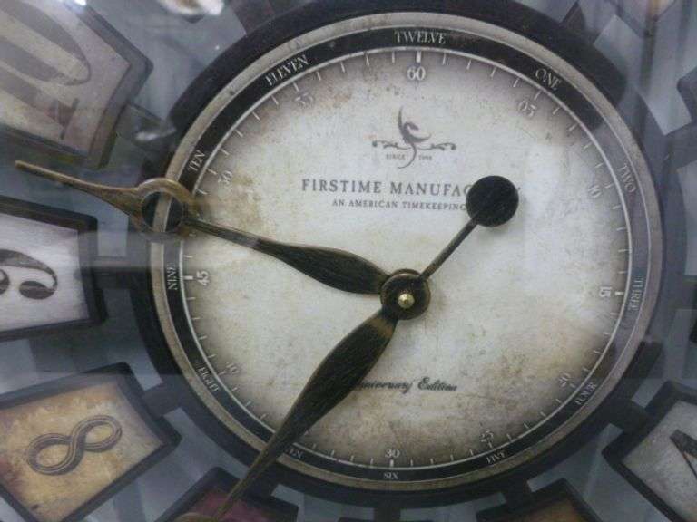 Large First Time Manufacturing - Anniversary Edition Battery Operated Wall Clock - 23" Diameter