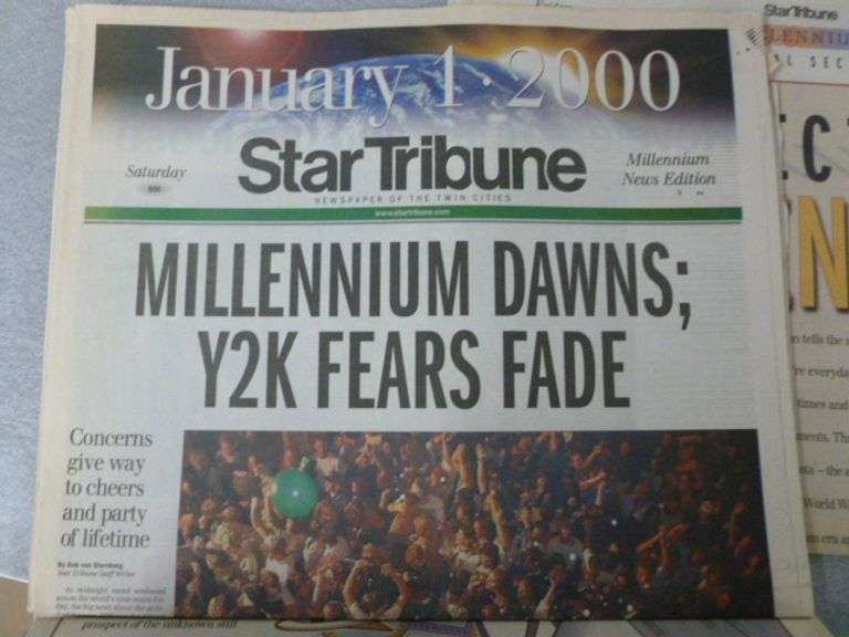 Collectible December 31st 1999 Star Tribune Minneapolis Turn Of The Century Newspaper