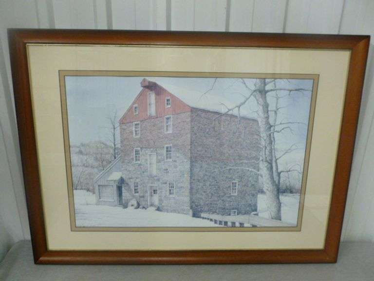 Large " Closed For The Winter " Framed & Matted Print 26.5" x 37"