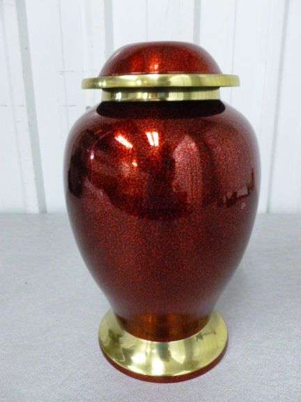 New - Large Cast Aluminum Engravable Urn With Screw Off Lid - 7" Diameter x 11" H