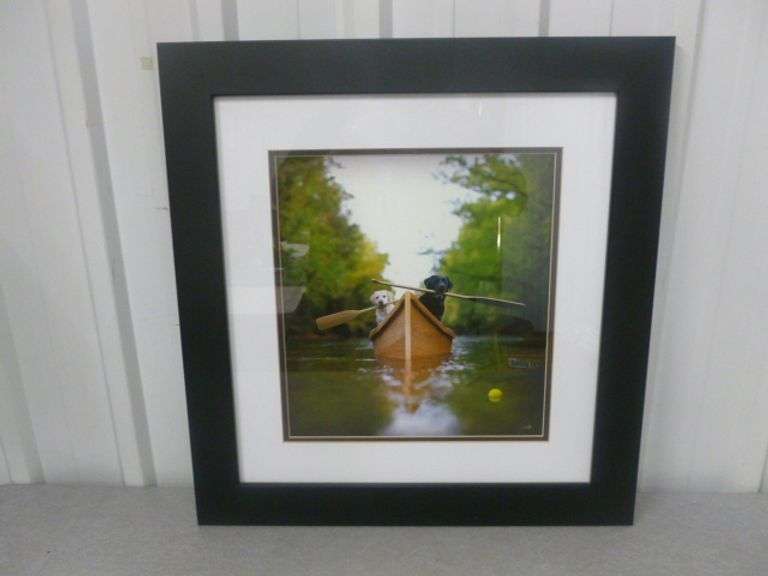 Ron Schmidt " Hunting Lab Themed " Framed & Matted Print