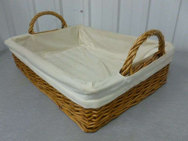 Large Double Handled Lined Basket