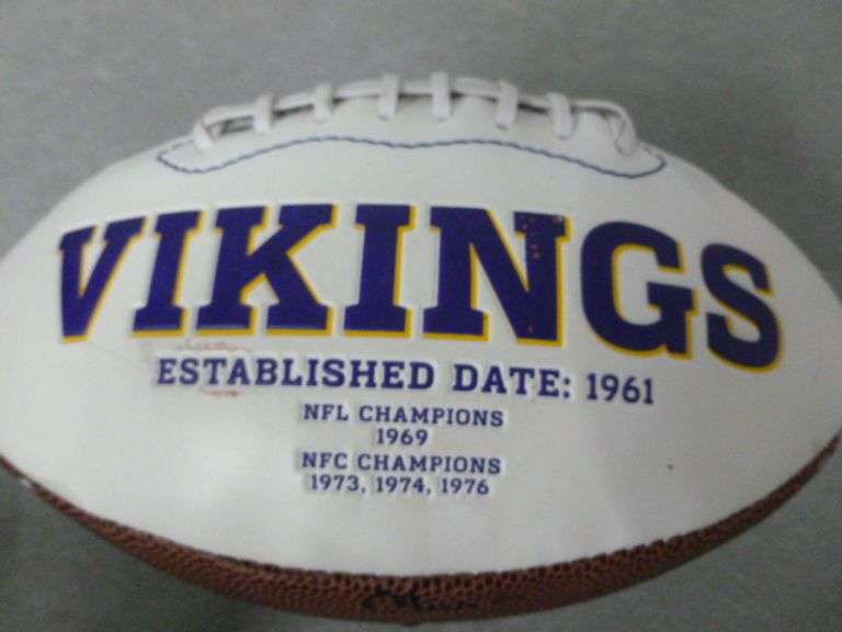 Collectible Minnesota Vikings Football With Several Authentic Autographs