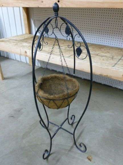 Hanging Planter Stand - Metal - 17.5" x 17.5" x 40" H