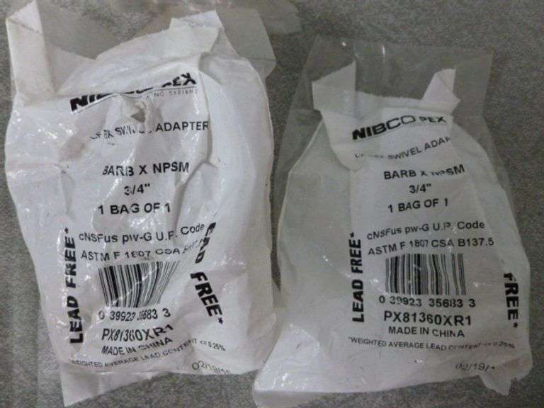 Group Of (21) New Nibco Pex Brass Female Swivel Adaptors