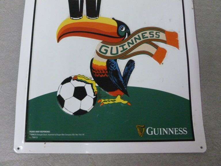 Guinness Embossed Metal Sign - 13" x 19"