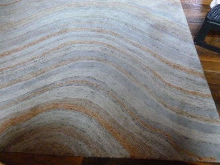 Beautiful Large Kaleen Floor Rug - Marble Pattern 95" x 132" L