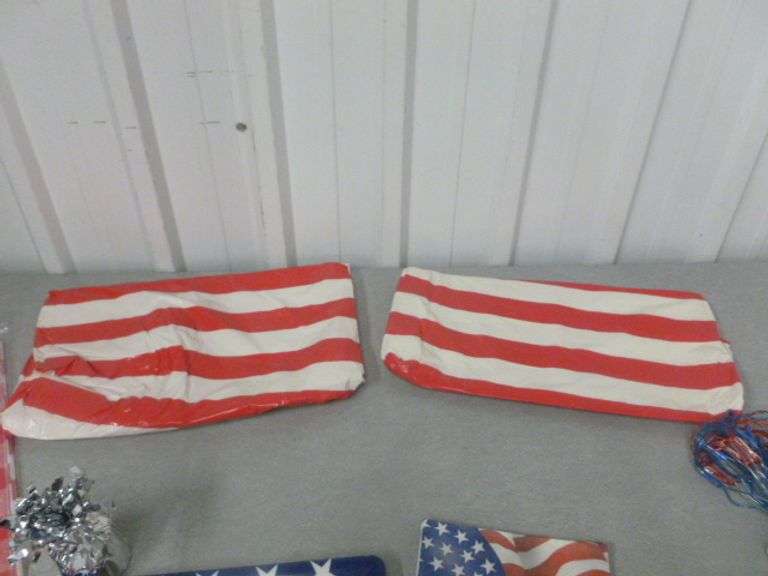 Group Of Patriotic Themed Picnic Items - Party Lights