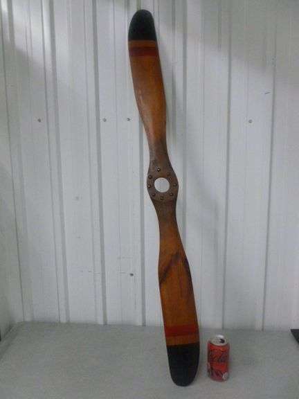 Large Wood Airplane Prop Themed Wall Decoration - 47.5" L - Neat Piece