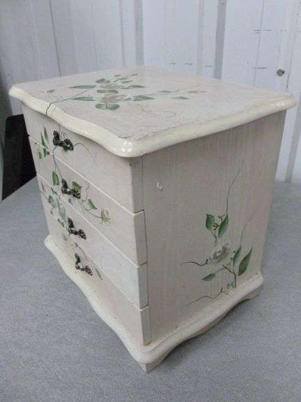Nice (3) Drawer Wooden Jewelry Box