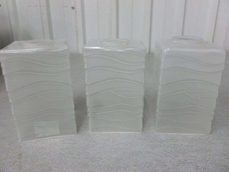 (3) New Westinghouse Glass Lamp Shades
