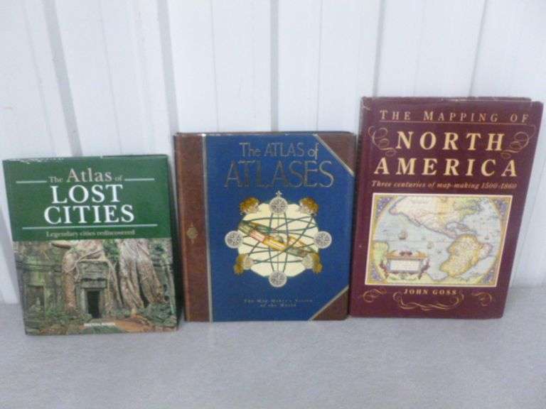 (3) Large Atlas / Map Hardcover Picture Books