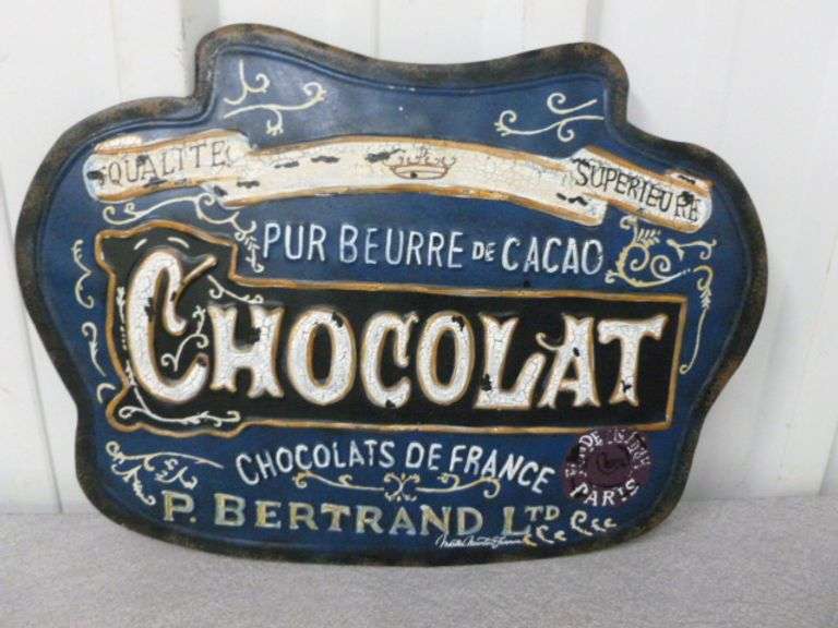 Chocolat Embossed Metal Sign - 9" x 12"