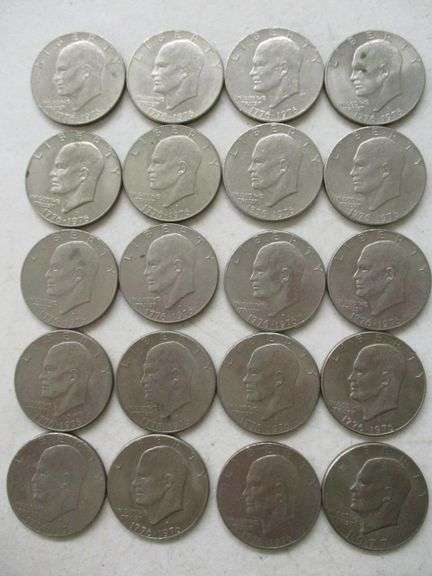 19 - Bicentennial & 1 - 1977 Eisenhower Dollars