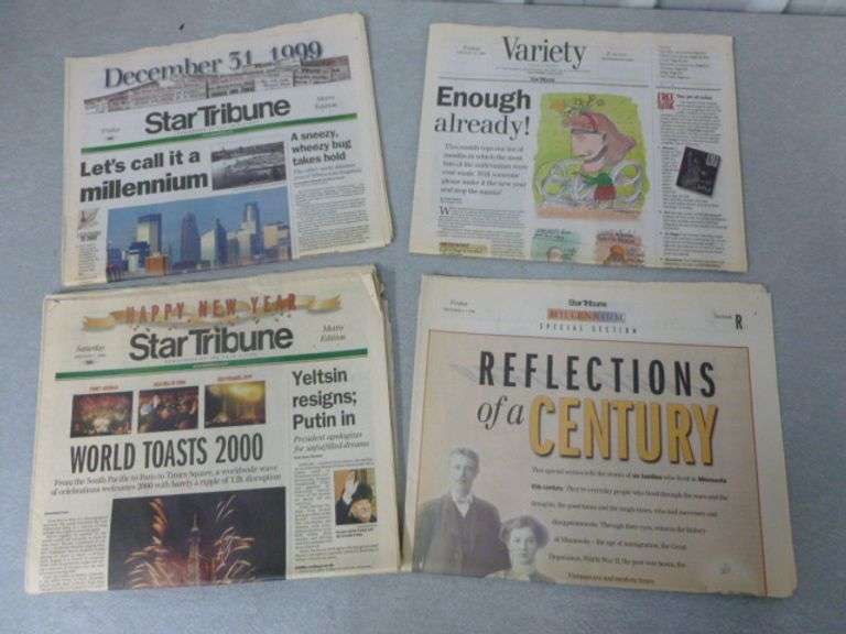 Collectible December 31st 1999 Star Tribune Minneapolis Turn Of The Century Newspaper