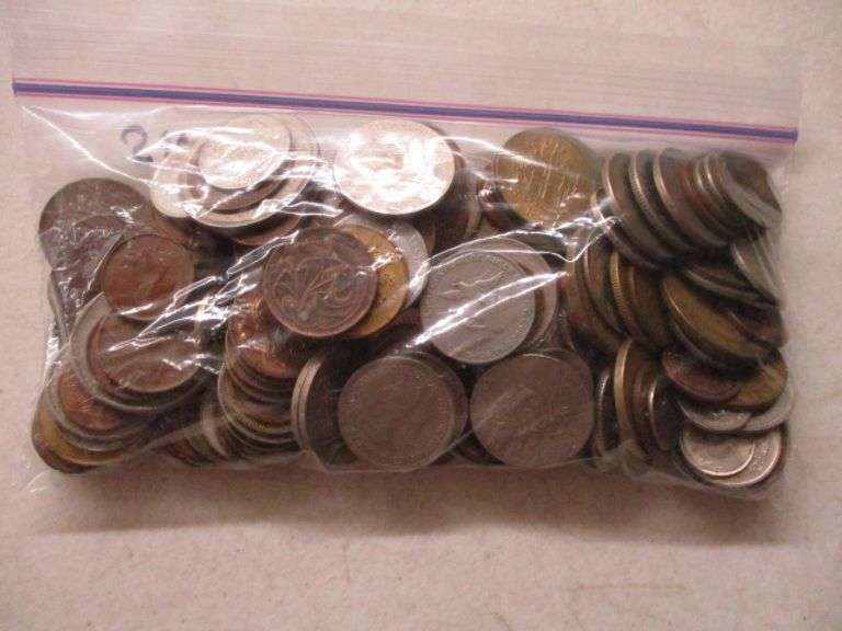 1 Lb. of World/Foreign Coins - Some Are Silver