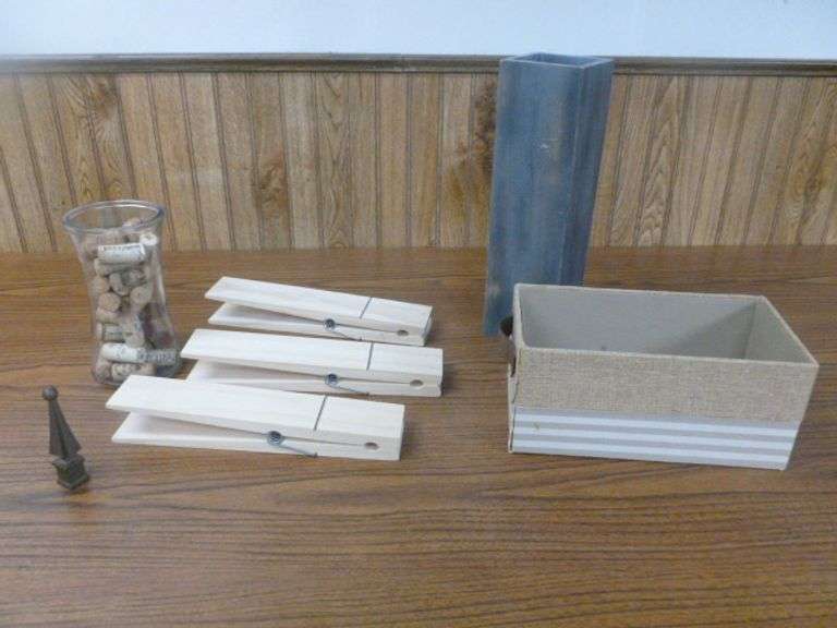 Group Of Decor Items / Jumbo Wooden Clothes Pins
