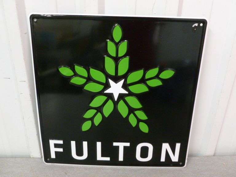 Fulton Embossed Metal Sign - 14" x 14"