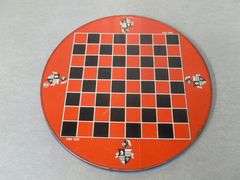Vintage Ohio Art Metal Chinese Checker Board - No Pieces - Japan