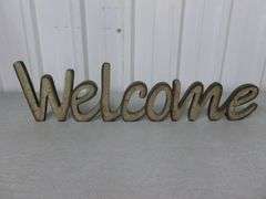 Welcome Wooden Sign - 6" x 24"