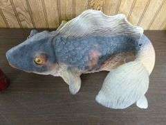 Large Universal Statuary Koi Fish Rock Garden / Fish Pond Decoration - 15" L